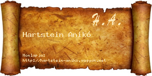 Hartstein Anikó névjegykártya